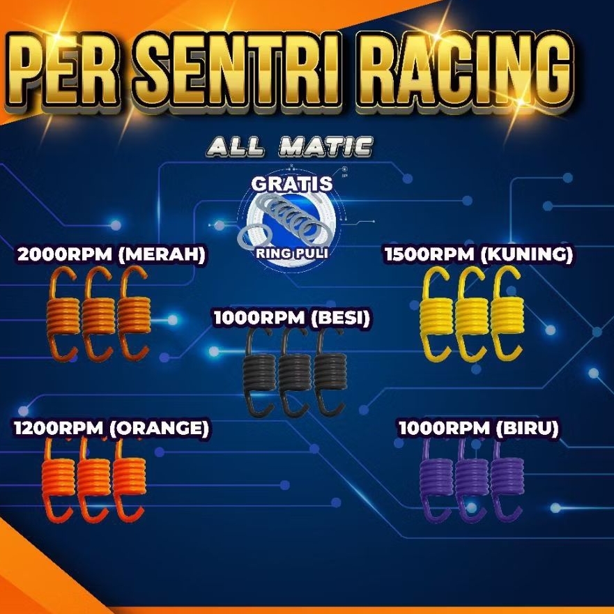 PER KAMPAS GANDA 1000 RPM / PER SENTRI 1000 RPM / PER CENTRI 1000 RPM ALL MATIC | RACING TRANSMISI