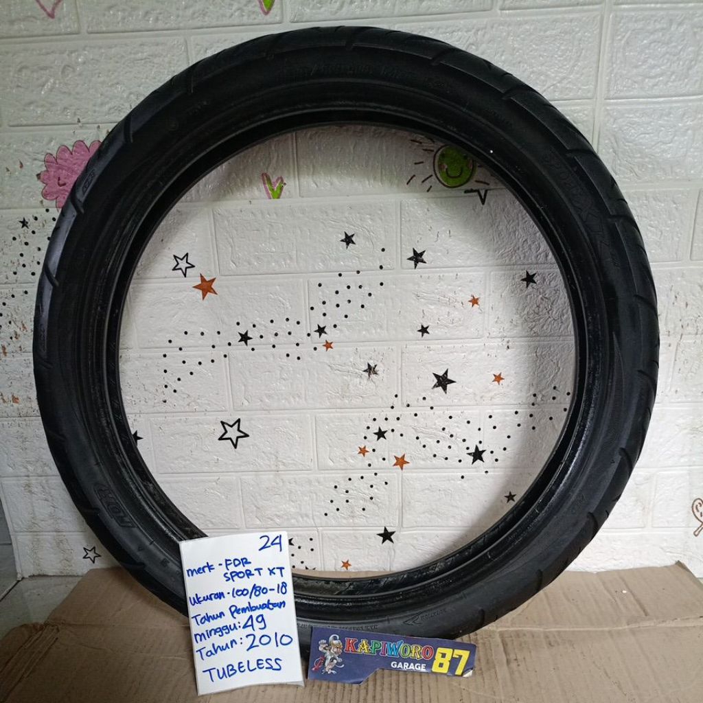 ban bekas FDR SPORT XT,,, TUBELESS ukuran 100/80-18