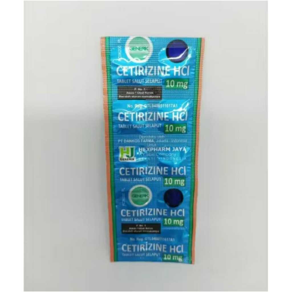 Cetirizine hcl 10 mg 1 Strip 10 tablet salut selaput