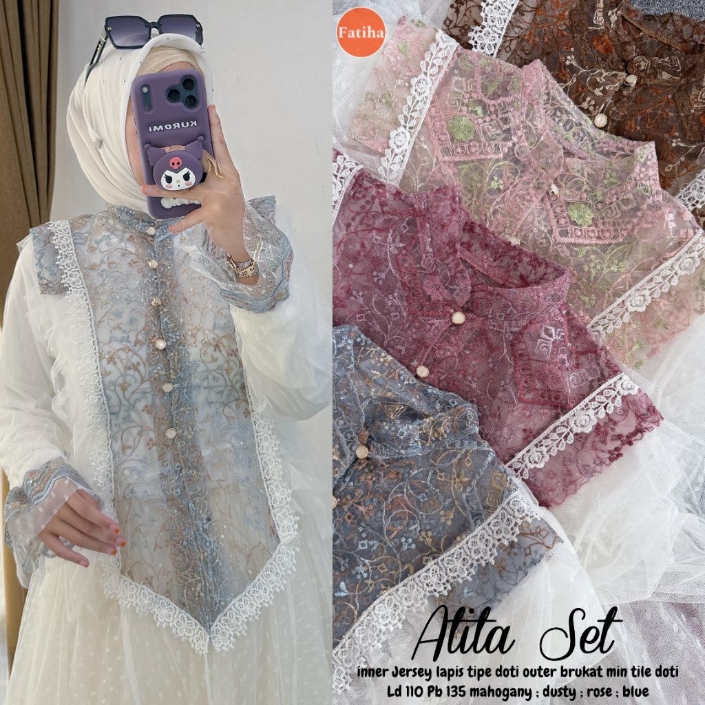 bordira gamis brokat premium by fatiha gamis lebaran terbaru dress kondangan dress simple elegan dre