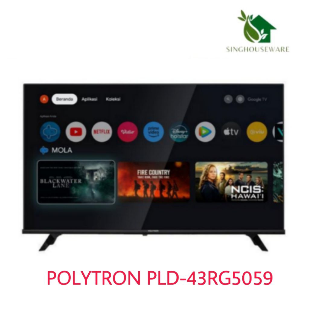 Polytron TV LED 43" Full HD GOOGLE TV PLD-43RG5059