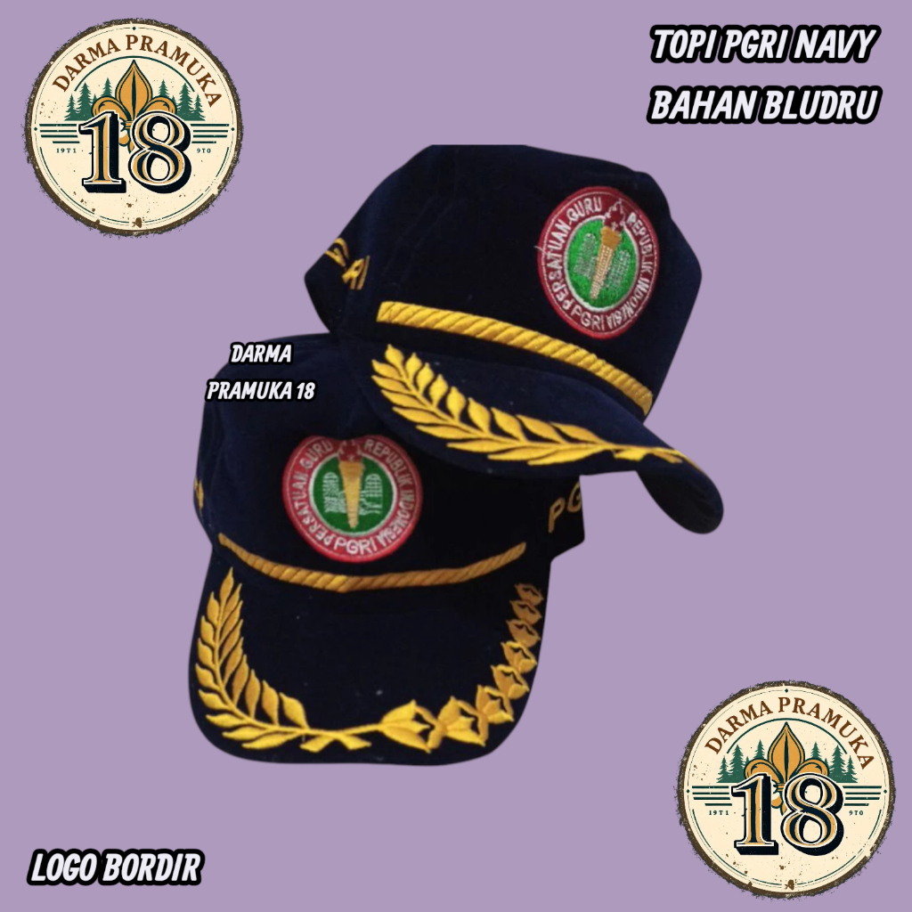 Topi PGRI Topi Guru Pgri bahan jaring / laken