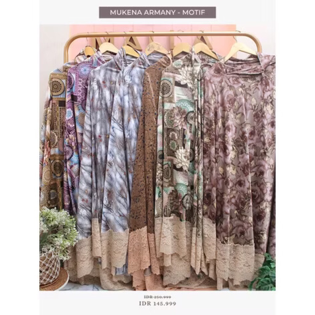 Mukena Armany Silk Premium - Nyaman, Ringan, dan Elegan