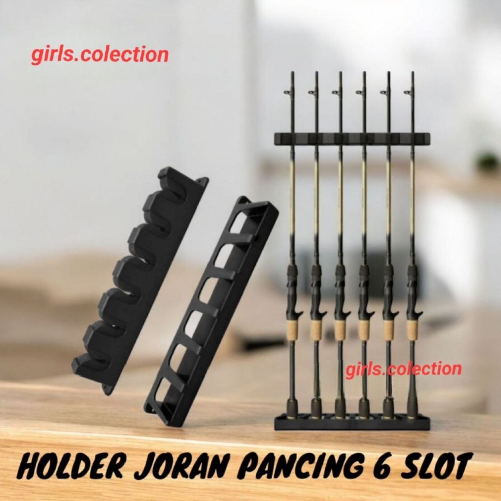 Rak Joran Pancing 6 Slot Holder Joran Pancing Rak Pajangan Joran Pancing