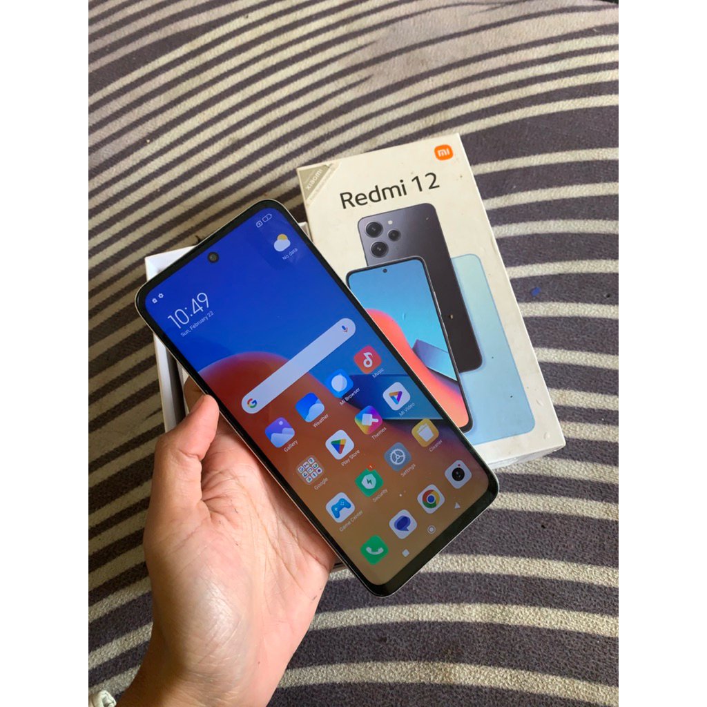 xiaomi redmi 12 ram 8/128 fullset second - hp second xiaomi redmi 12 orian no minus