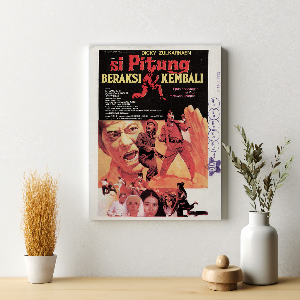 FIlm Jadul Si Pitung 1981 Poster Retro Dekorasi Hiasan Dinding