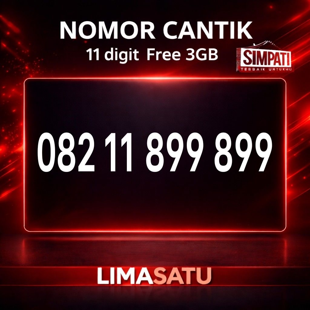Nomor Cantik Simpati 11 digit Hoky  899 899 Nomor Cantik Telkomsel 11 Digit 899 899 4G/5G