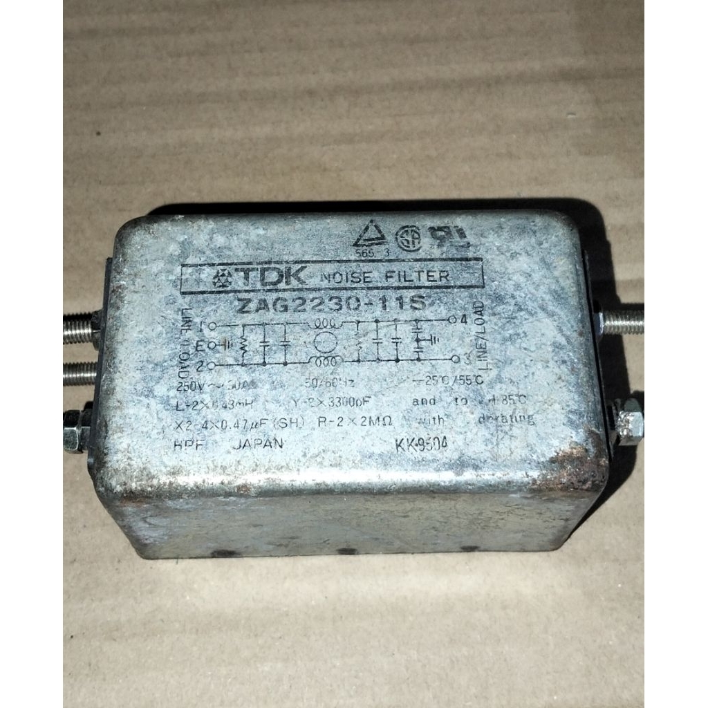 EMI FILTER  250V 30A 9X5.5X5CM BEKAS ORI