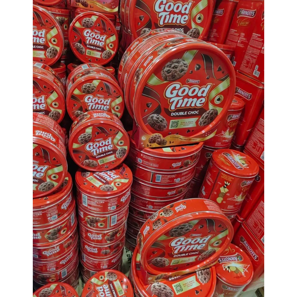 Good Time 233g Kaleng Roma | Cookies Coklat Chip Renyah | Kue Lebaran Favorit | Isi Toples & Parcel