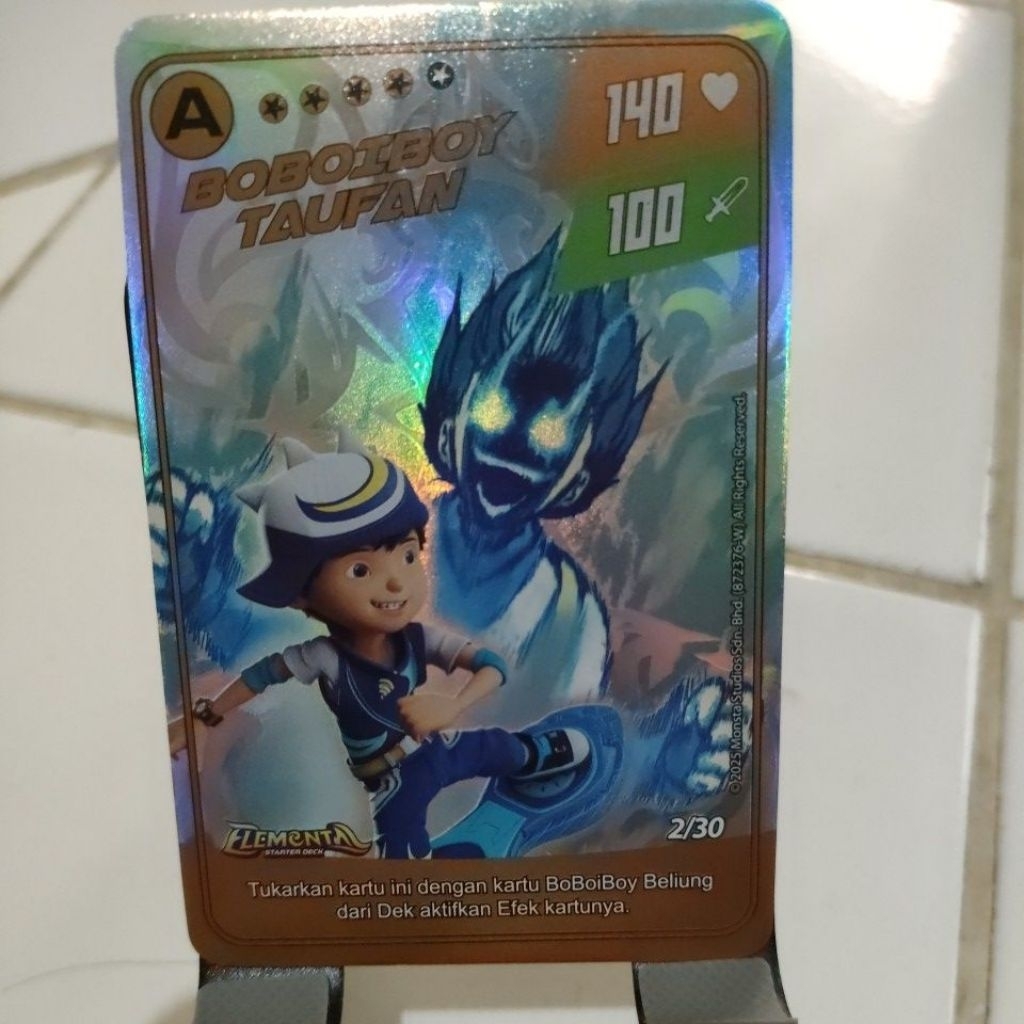 Monsta Galaxy Card Pek Elemental Kartu BoBoiBoy Taufan Limited Edition