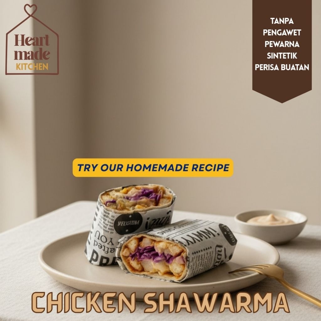 Homemade Turkish Shawarma 3pcs Tanpa Pengawet / Frozen Food