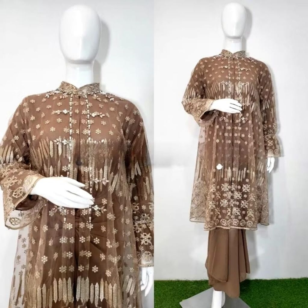 Dress kondangan seruti outer Tulle payet