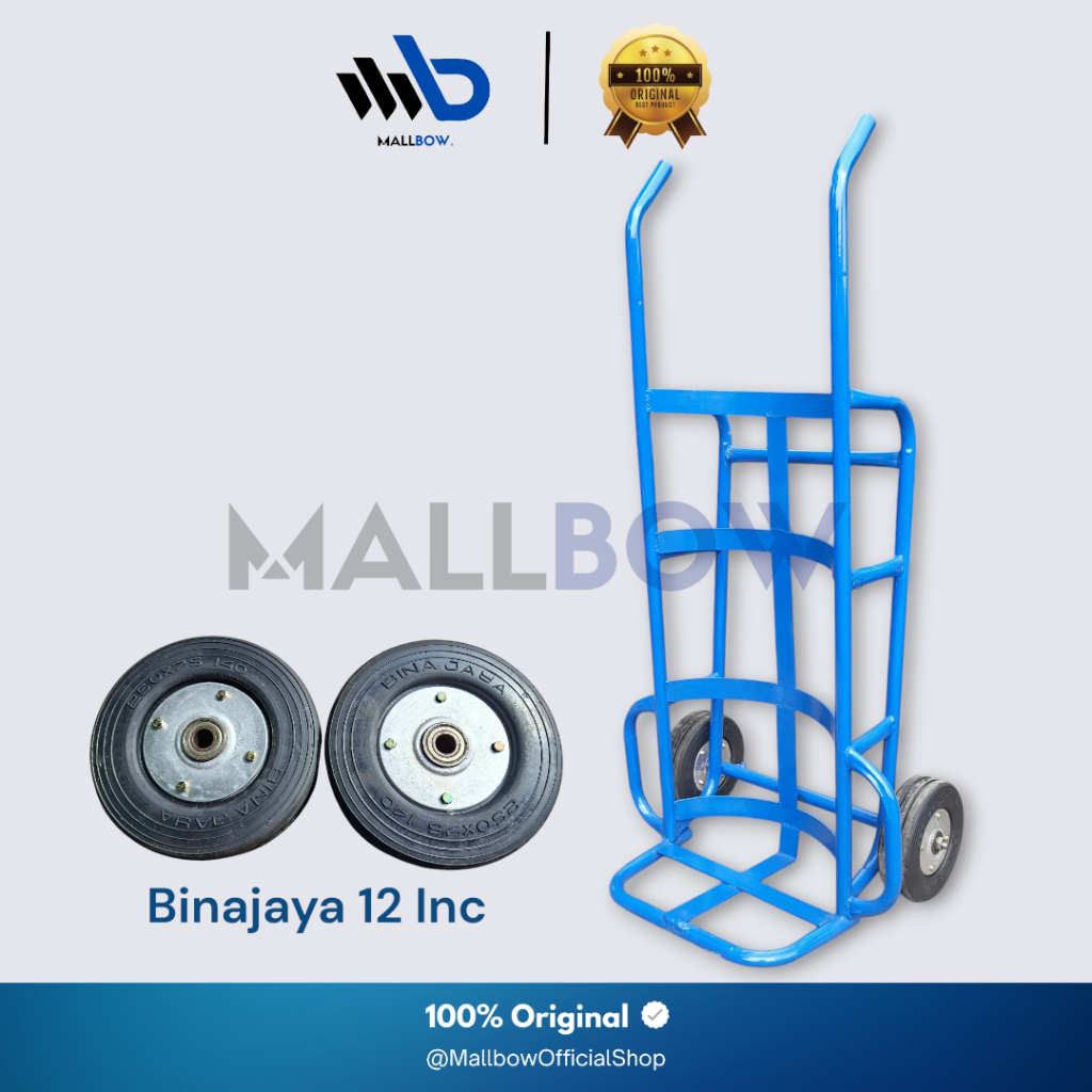 Mallbow | Trolley Jumbo / Troli Drum Oli / Alat Angkut Multifungsi Ukuran Jumbo Tahan Beban 750KG