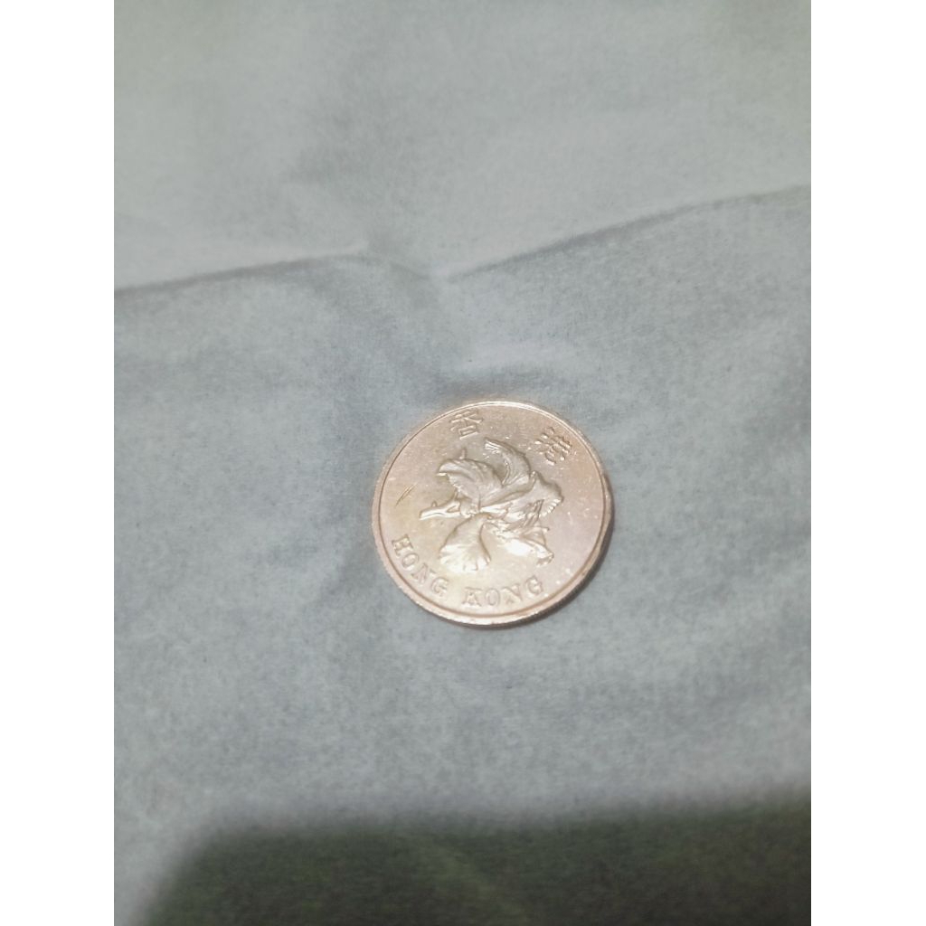 koin 1 dollar hongkong asli