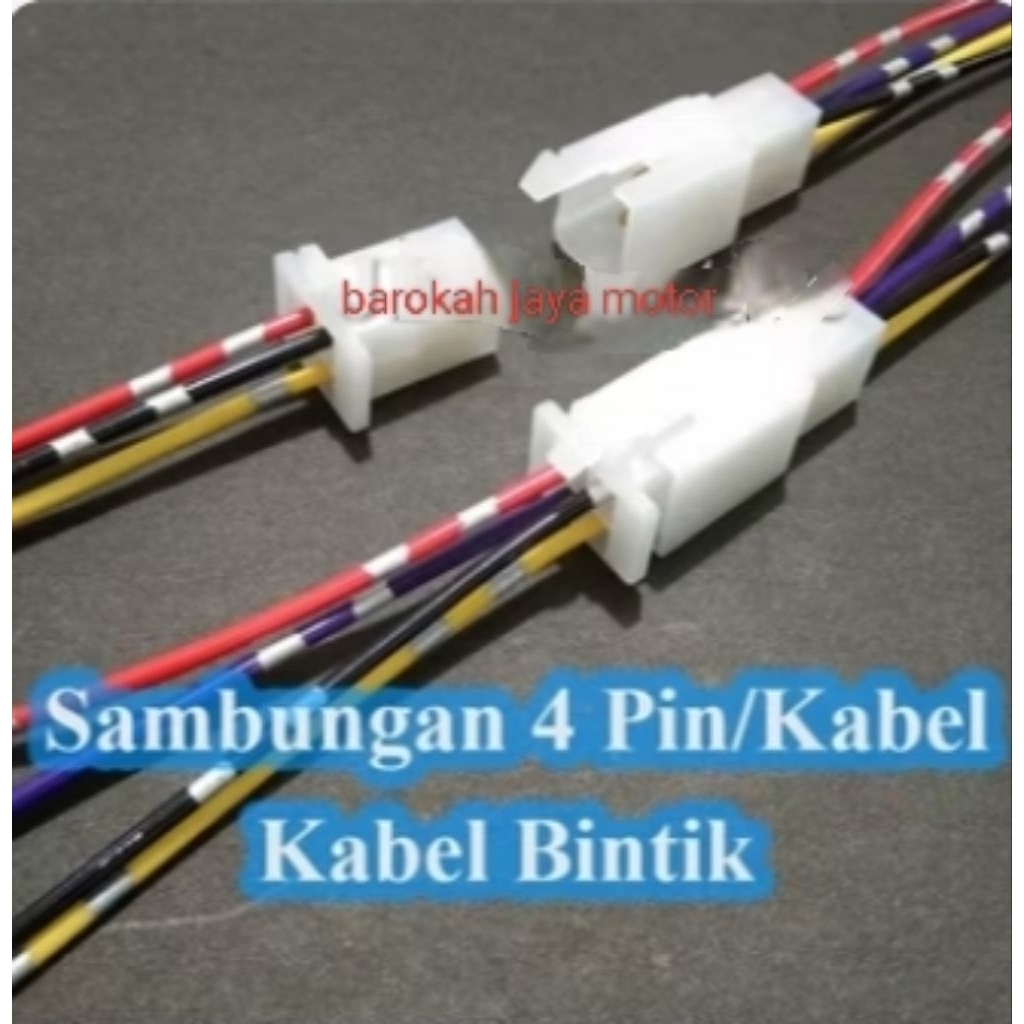 Soket Sambungan Kabel 4 Pin / Soket Konektor Kabel 4 Pin - KABEL BINTIK
