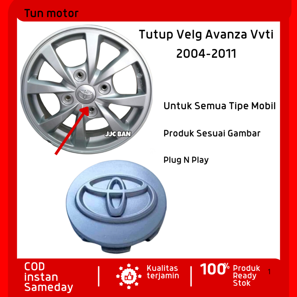 Tutup Velg Dop roda avanza Vvti 2004 2005 2006 2007 2008 2009 2010 2011 Tun Motor