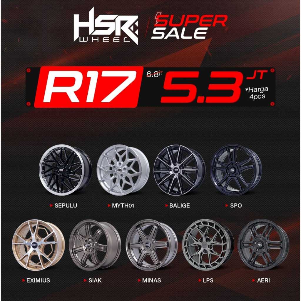 PROMO MURAH VELG HSR R17