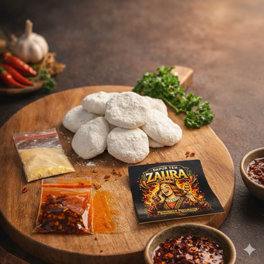 CIPAK KOCEAK MENTAH CEMILAN VIRAL GURIH RENYAH PEDAS JELOTOT SIAP GORENG TEH ZAURA ISI 20 (90-100gr)