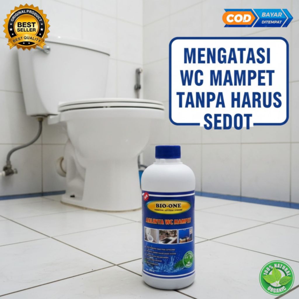 (500ml) Obat WC Mampet Bio One l Bakteri Aktif Pengurai Limbah Tanpa  Merusak WC -  Bio One