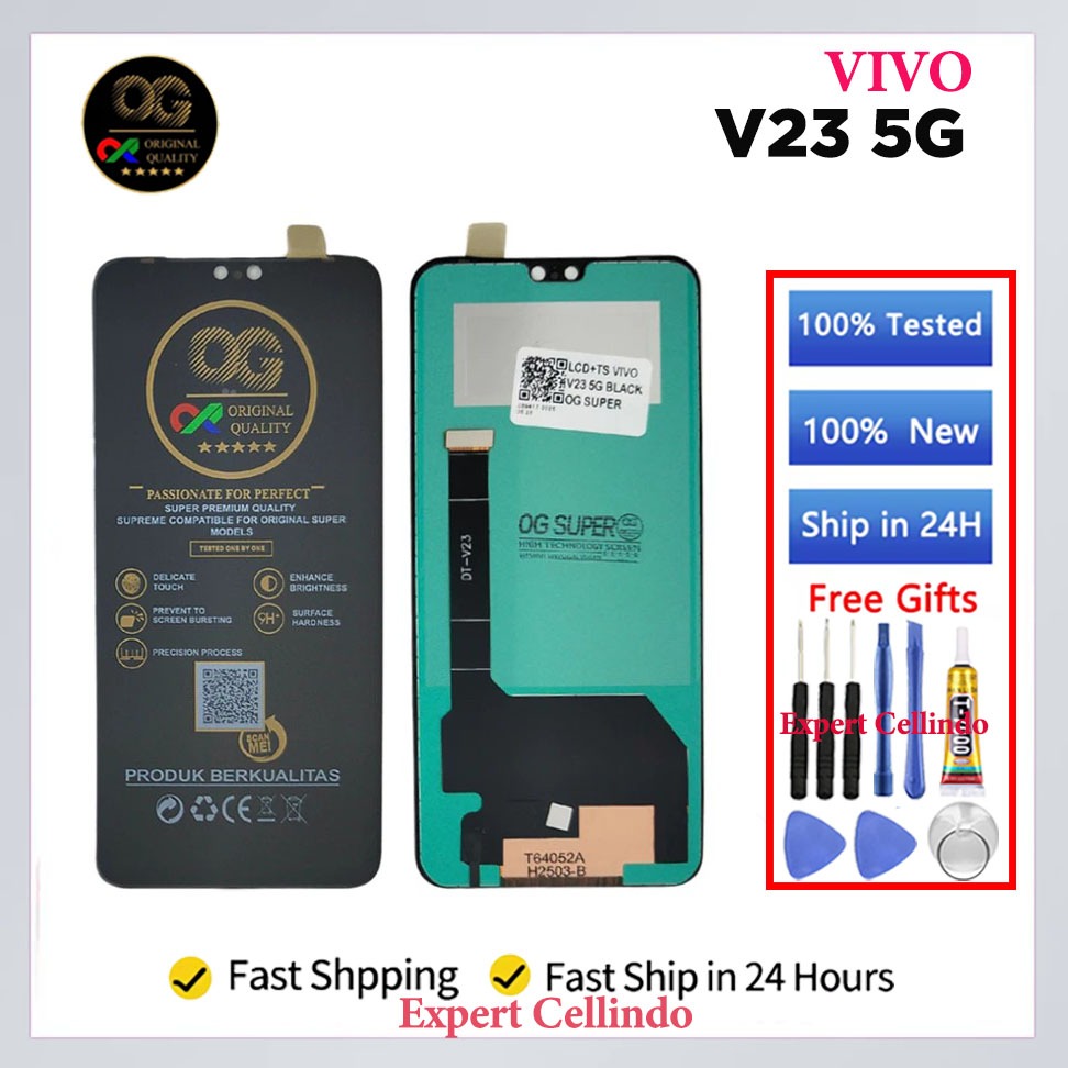 OG SUPER LCD Touchscreen Vivo V23 5G Fullset ORI Quality Set Komplit