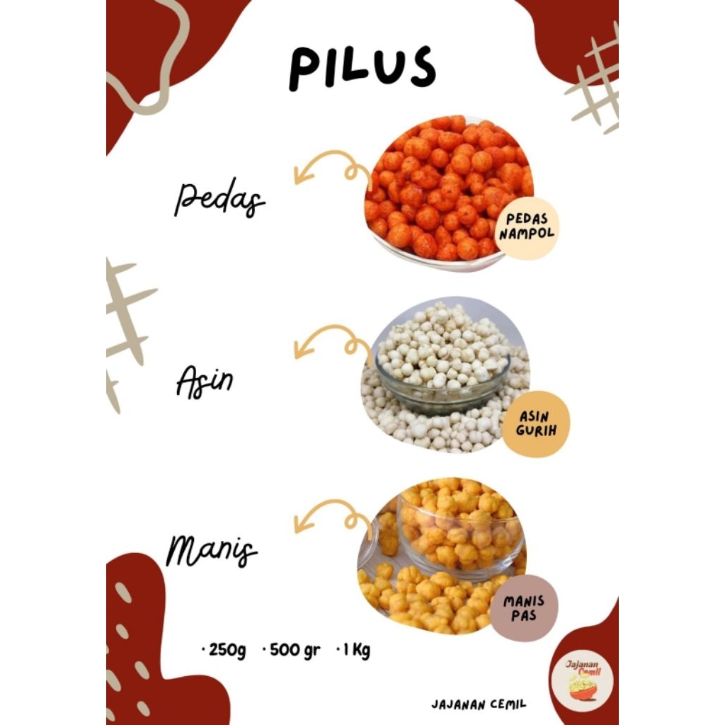 Pilus Pedas , Asin , Manis 500g