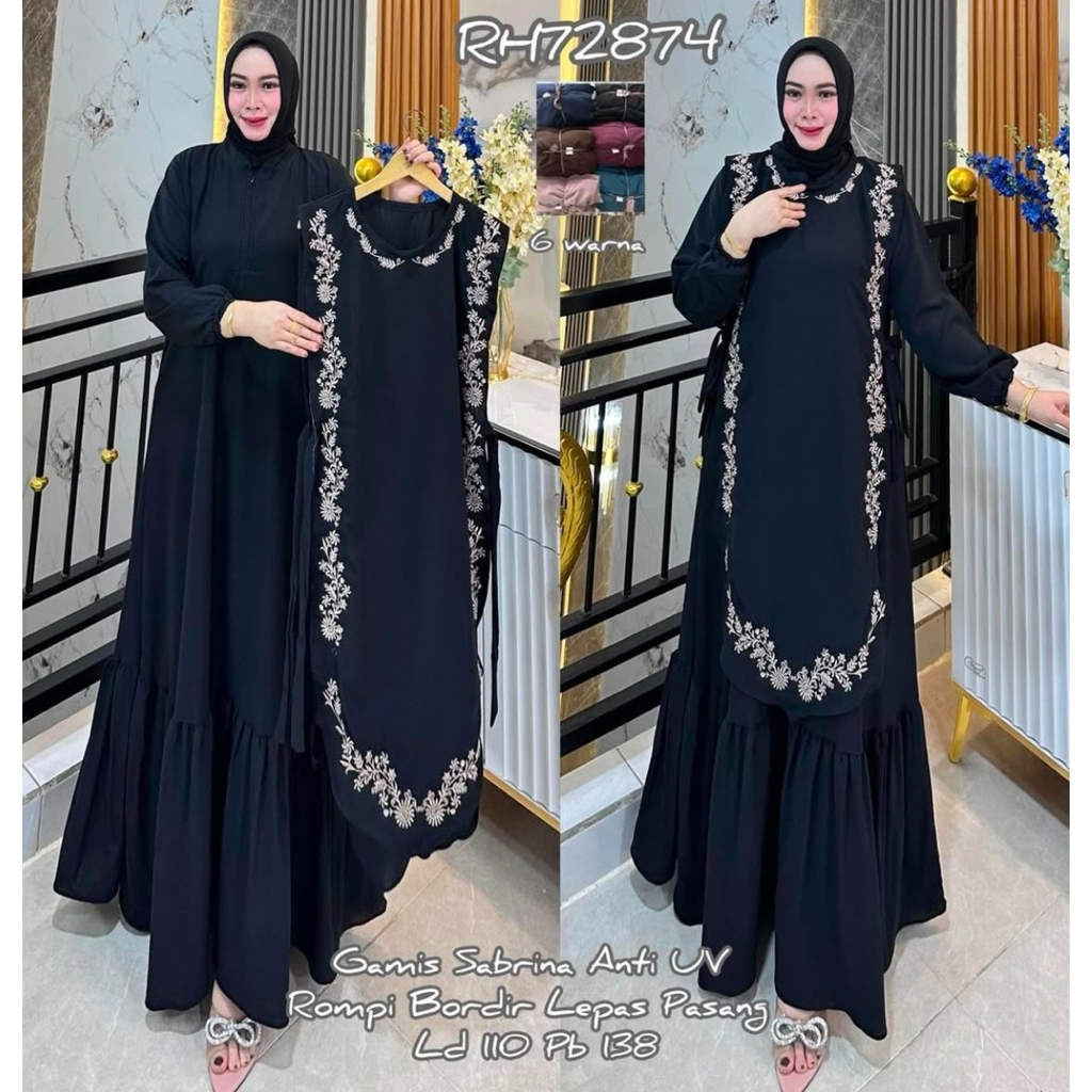 GAMIS WANITA ROMPI BORDIR