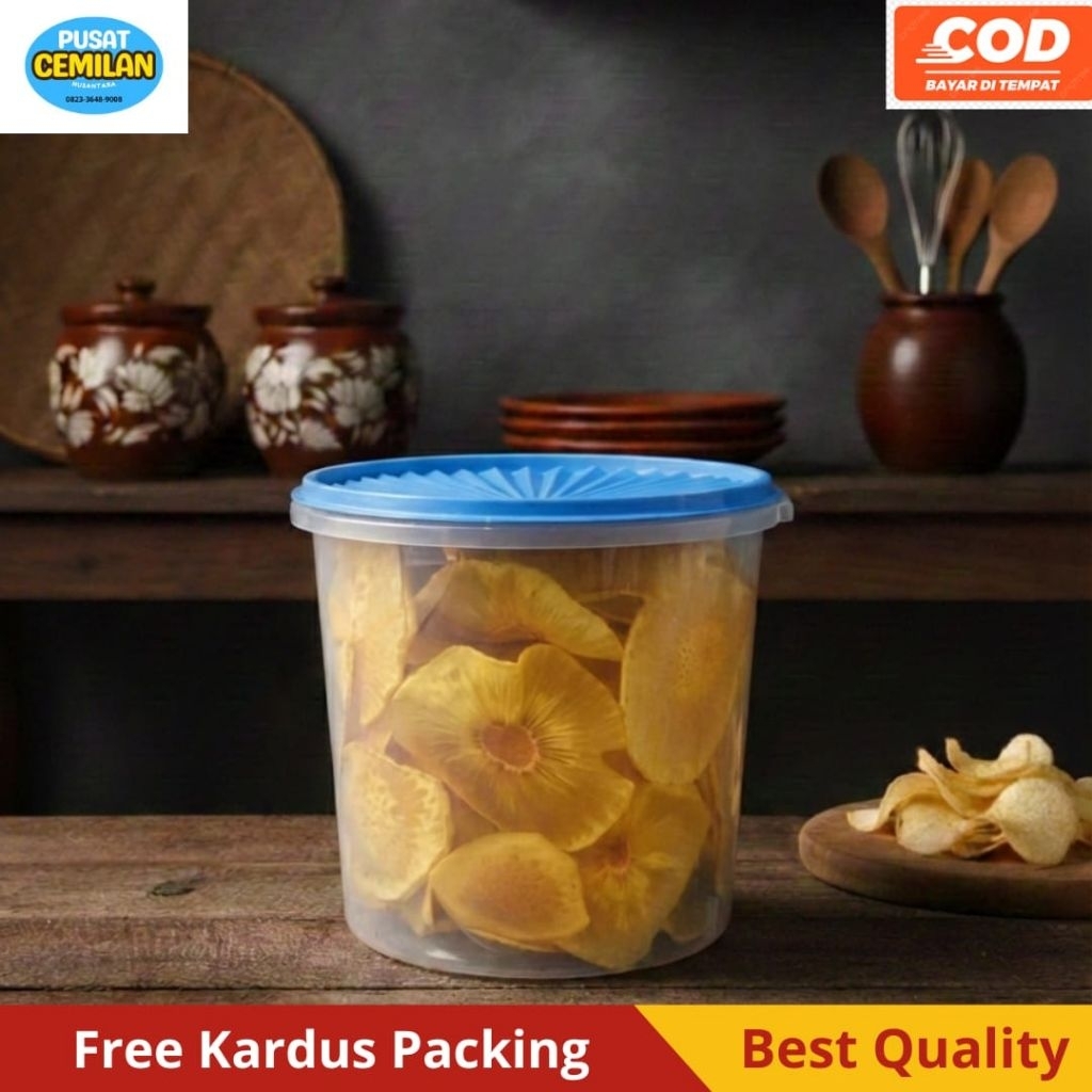 Snack Kiloan Toplesan | Toples Keripik Sukun | Makanan ringan | Murah Enak Gurih Asin Krispi Crispy 