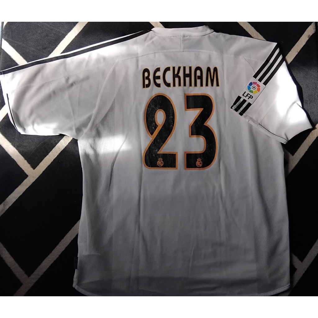 [RARE] Jersey Original Real Madrid 2003/2004 Home - BECKHAM #23 - Size XL
