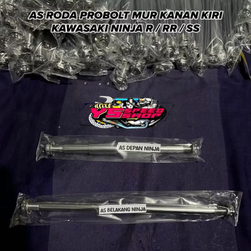 As roda probolt ninja/ As roda depan dan belakang mur kanan kiri Kawasaki ninja R, RR, SS