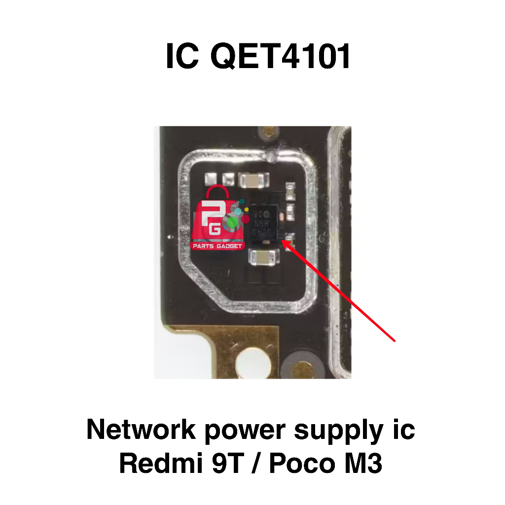 IC POWER SUPLY NETWORK QET4101 POCO M3 REDMI 9T