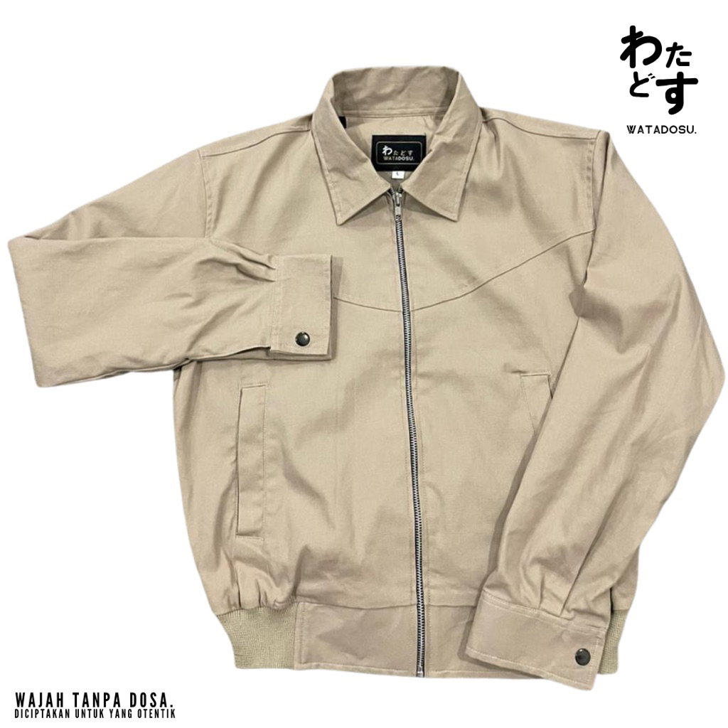 WATADOSU Jaket Boxy work Jacket basic polos boxy work jacket // jaket pria
