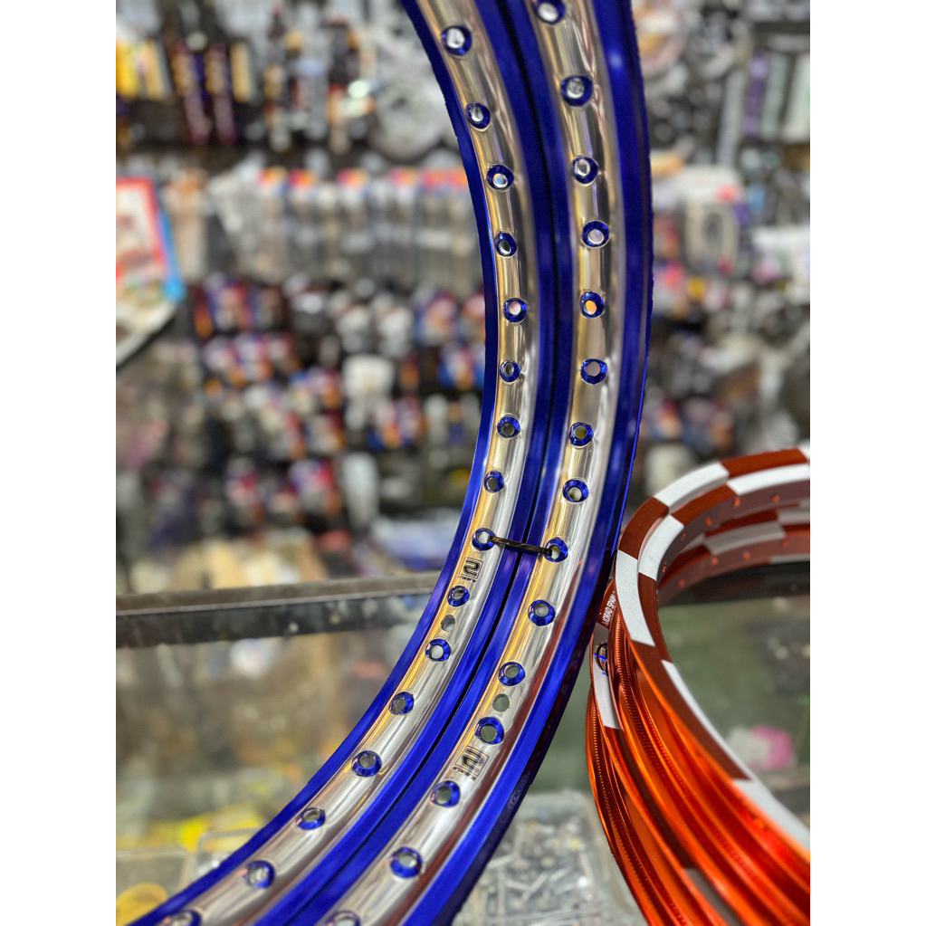 Ring velg akront twotone biru ring 16 uk 140/140