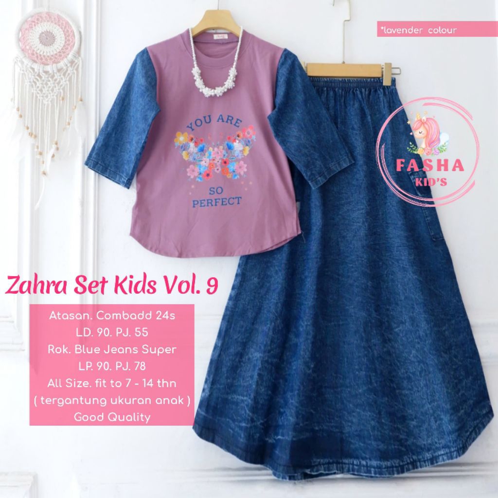 ZAHRA SET ROK KIDS by FASHA KIDS