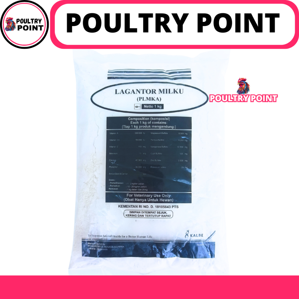 LAGANTOR MILKU 1 KG - Premix Mineral Vitamin Peningkat Produksi Susu & Pertumbuhan Sapi Perah