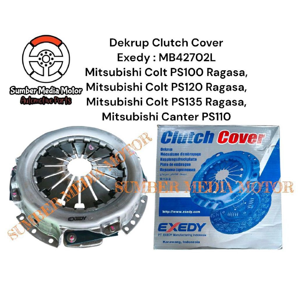 Exedy Dekrup Clutch Cover MB42702L Mitsubishi Colt PS100 Ragasa, Mitsubishi Colt PS120 Ragasa, Mitsu