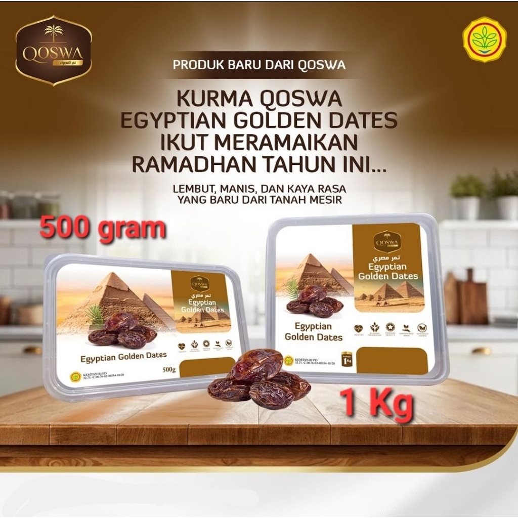 Kurma Mesir - Egyptian Golden Dates Qoswa 1 Kg