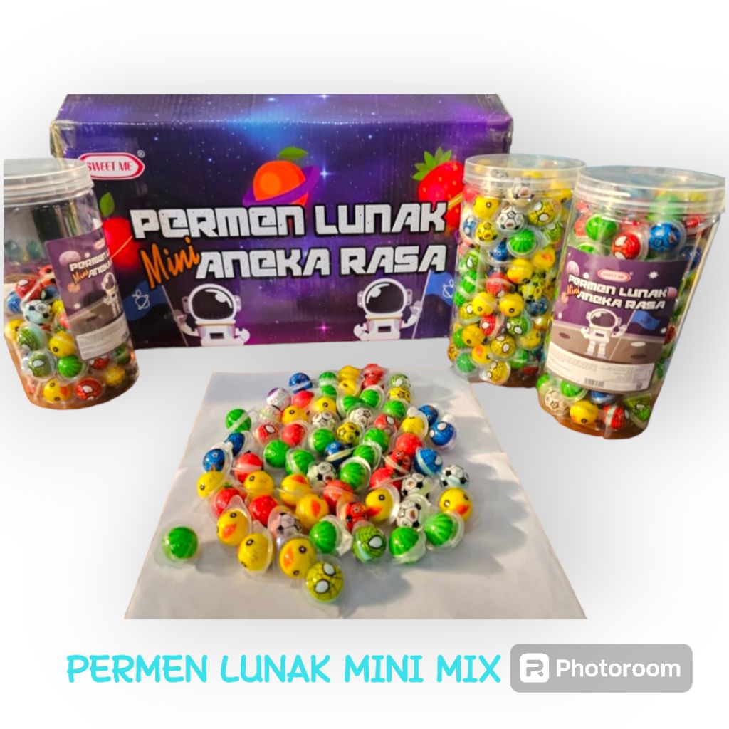 PERMEN LUNAK MINI MIX isi 120pcs 1toples