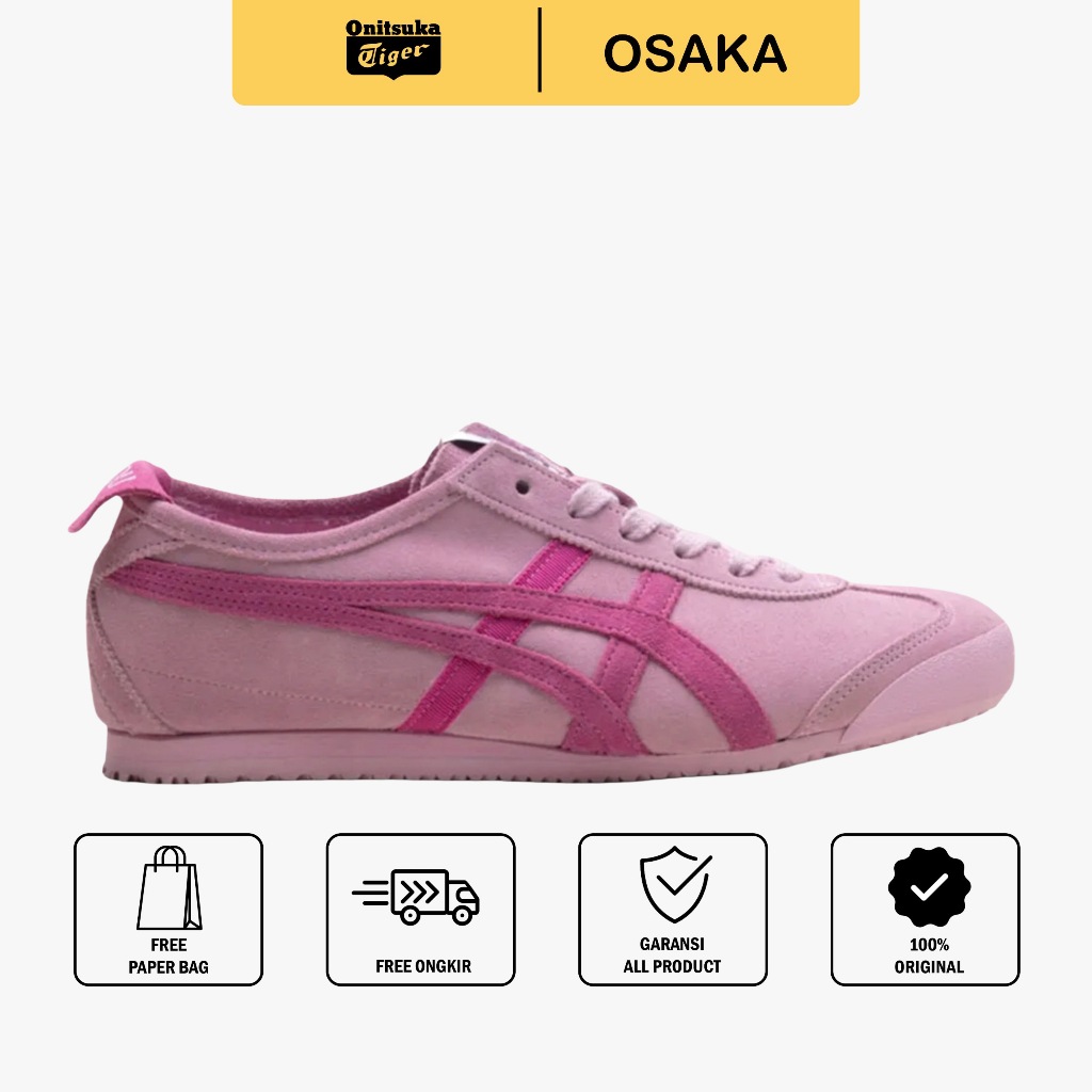 Sepatu Onitsuka Tiger Mexico 66 Patou Cotton Candi Bright Pink Original / sepatu Wanita / Sneakers W
