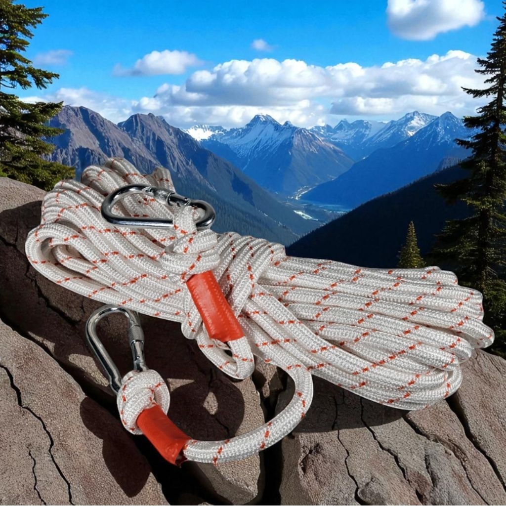 Tali Paracord Panjat Tebing Tenda Outdoor Rope Steel Buckle 12mm 20M