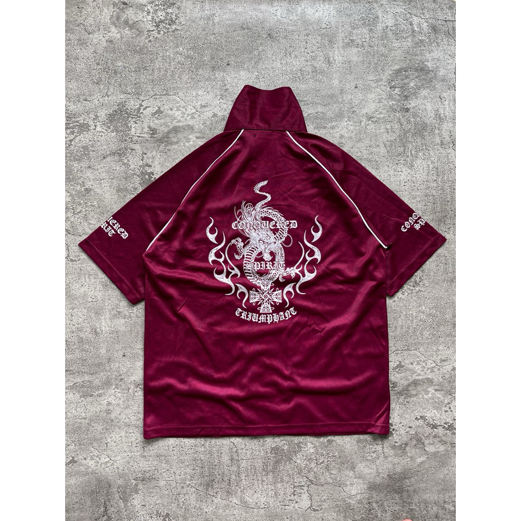 Vintage Y2K Robinson Sukajan Tribal Kemeja Zipper Shirt