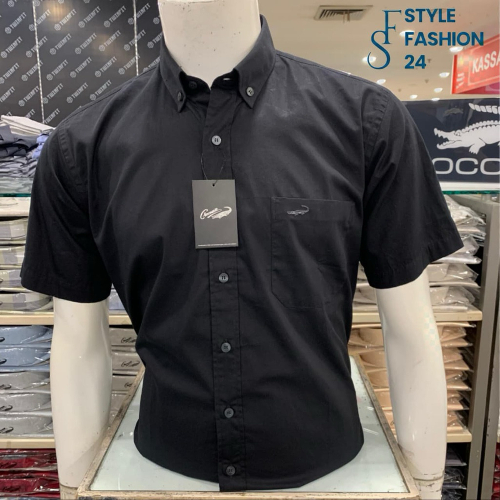 CROCODILE KEMEJA PRIA LENGAN PENDEK POLOS 07-0129-0001-05
