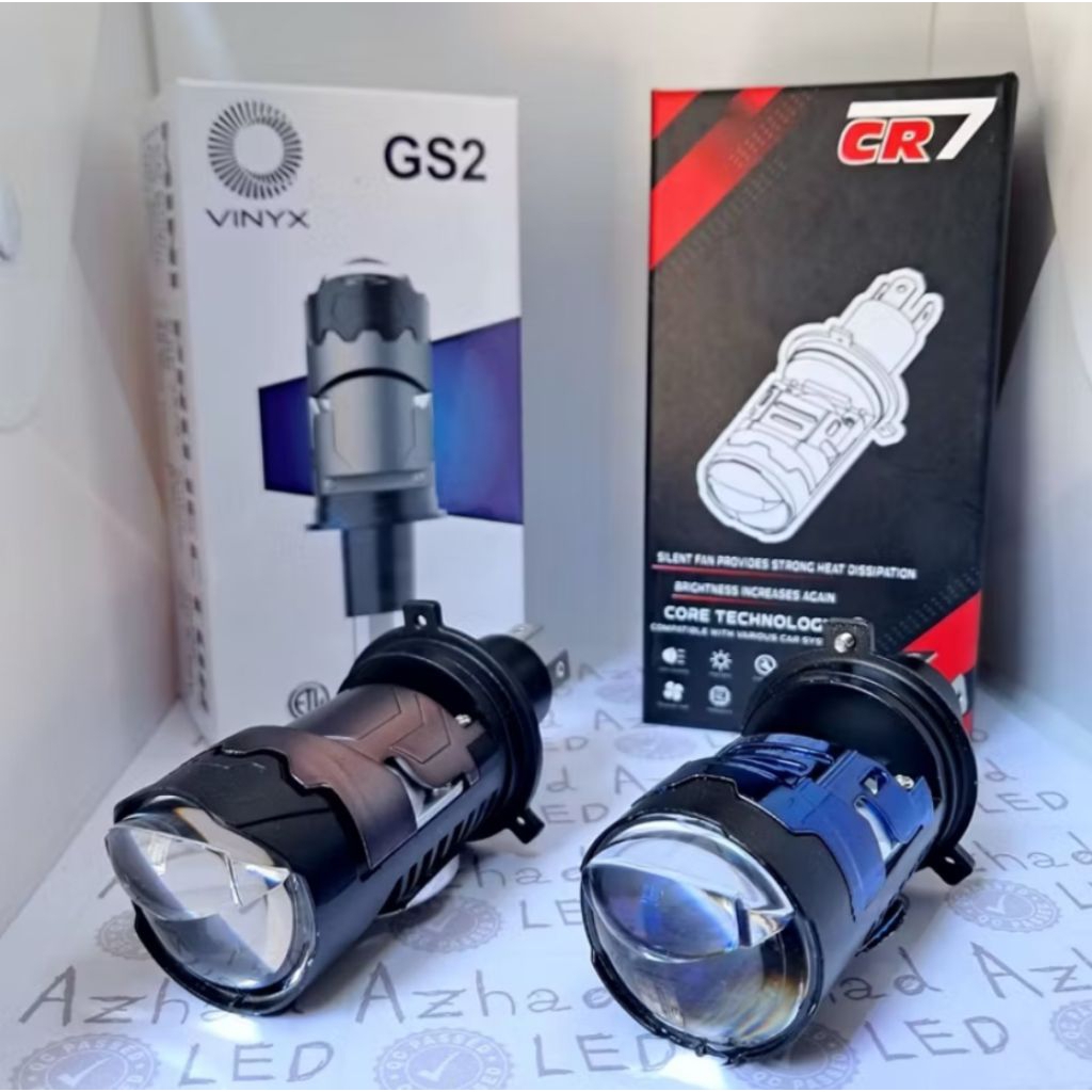 Lampu LED Mini Projie H4 Cahaya Biled Flat Cut Off Motor&Mobil