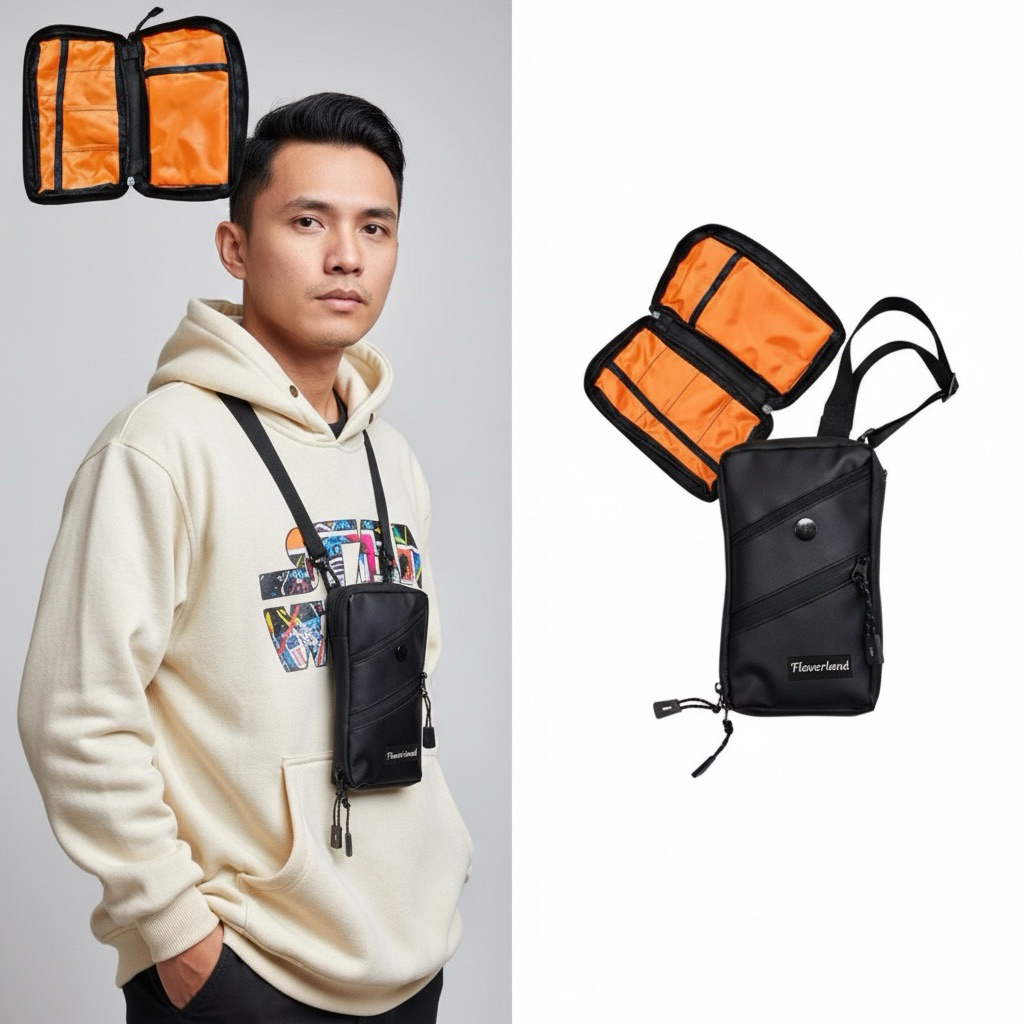 Tas Selempang HP mini Tas Handphone Gantung Leher Kekinian Anti air Tas Selempang Pria Tas Hp Dompet