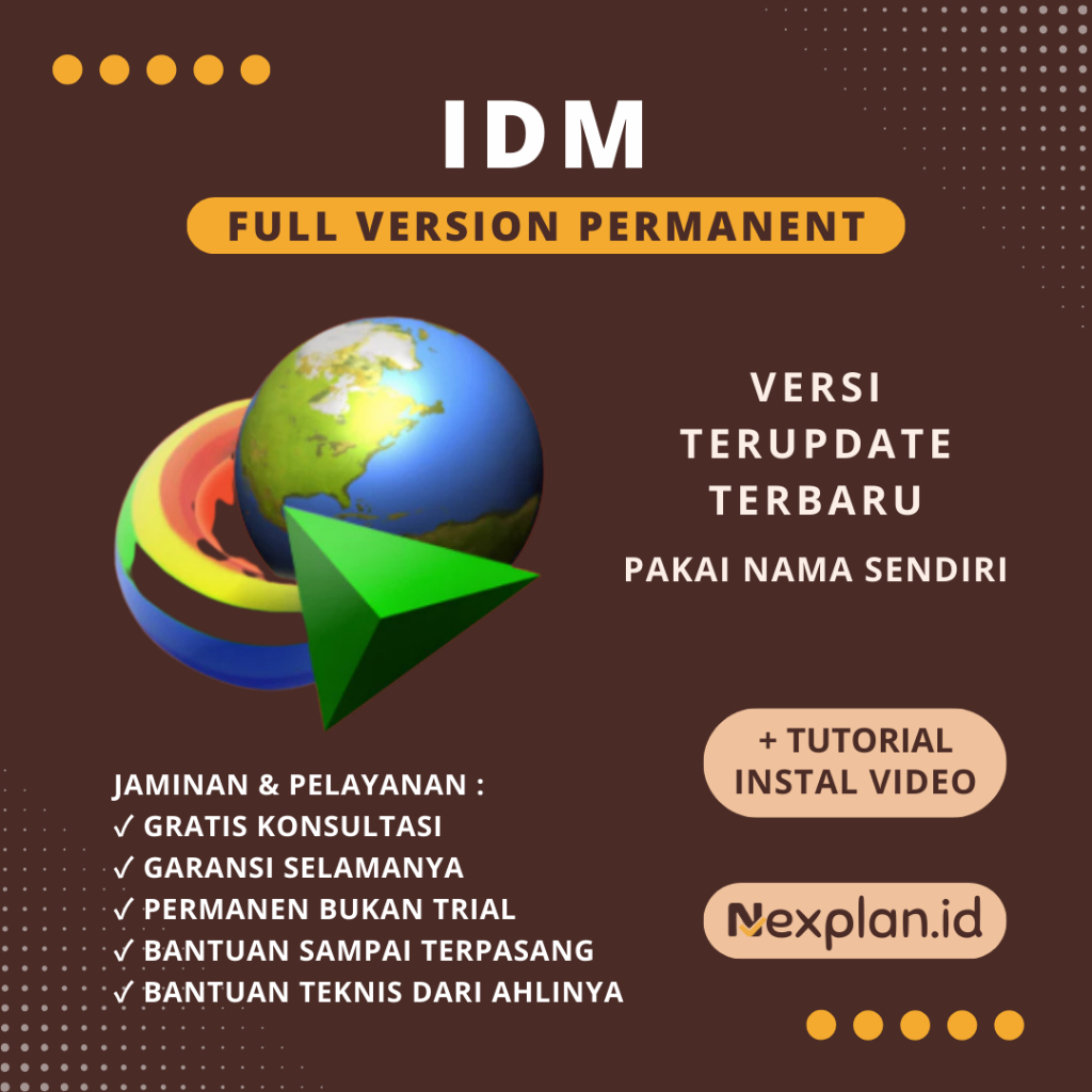 IDM Internet Download Manager Terbaru Full Version Lifetime - Daftar Nama Sendiri Permanen Win