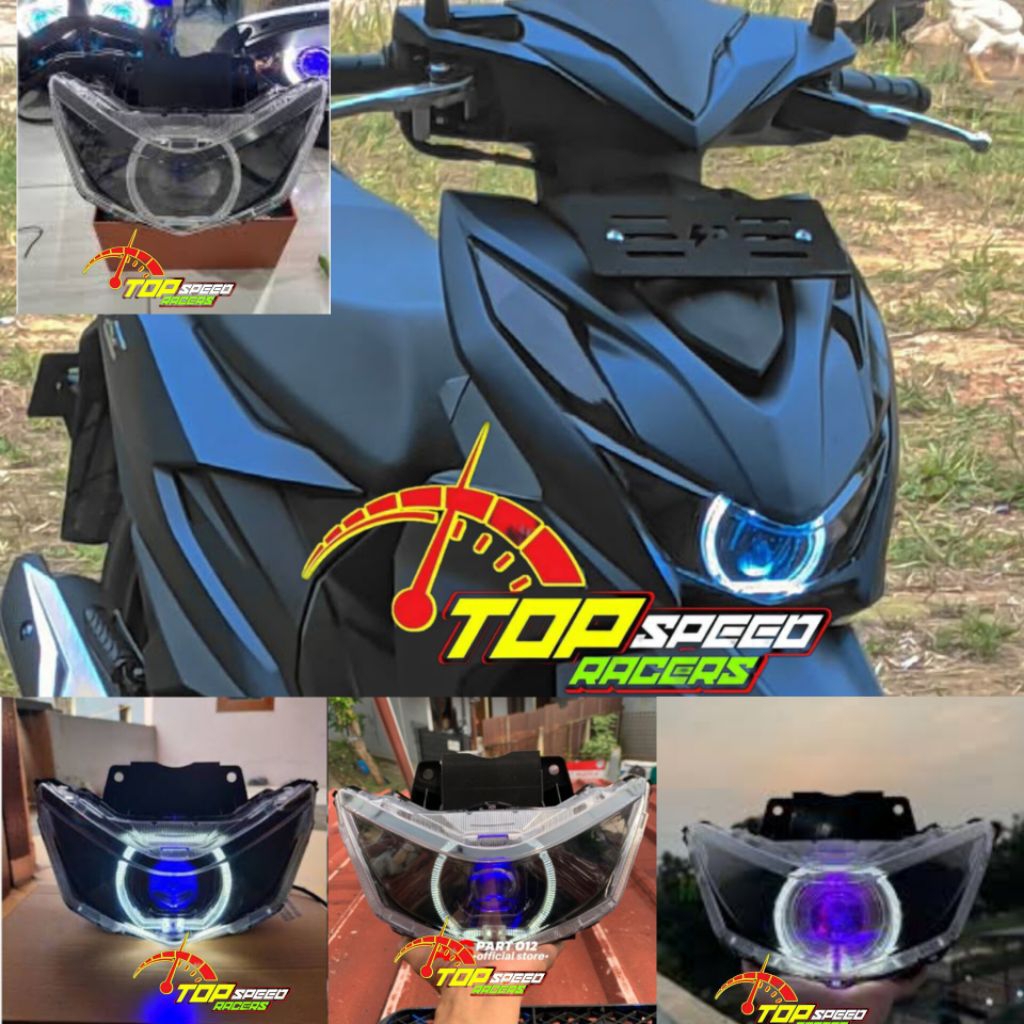 Biled Lampu Depan 4.5 Inch Full Set Beat Deluxe Gen 1 2020 2021 2022 2023 Full Set Tinggal Pasang