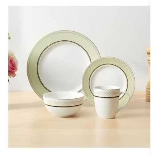 Piring set dinner set 16 pcs premium porcelain minty prem Delicia