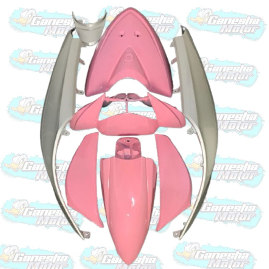 Full Set Body Halus Mio J Warn pink Ultra Mix Silver / Body Halus Motor mio j