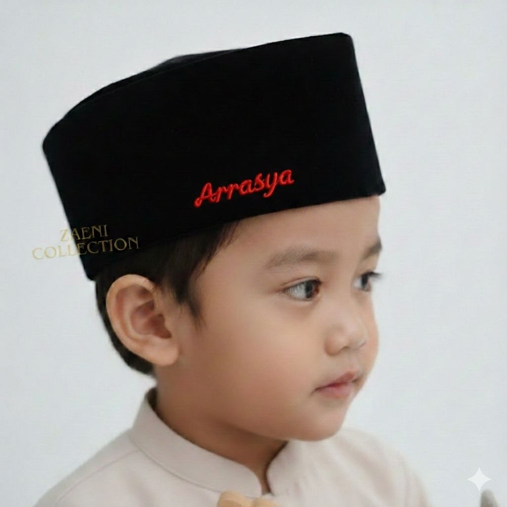 peci nama / peci songkok muslim free nama / peci songkok hitam / peci hitam