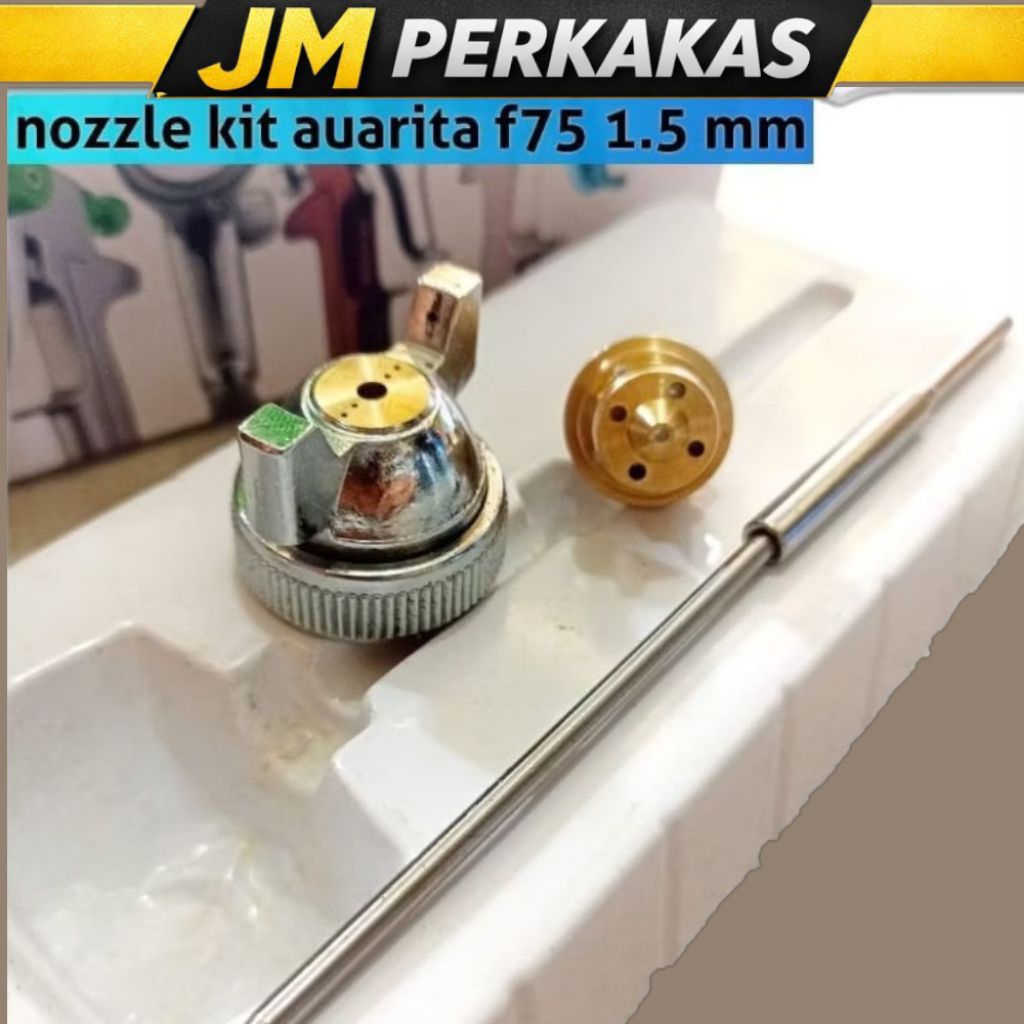 Nozzle kit spray gun f75 1.5 mm ori Auarita f75