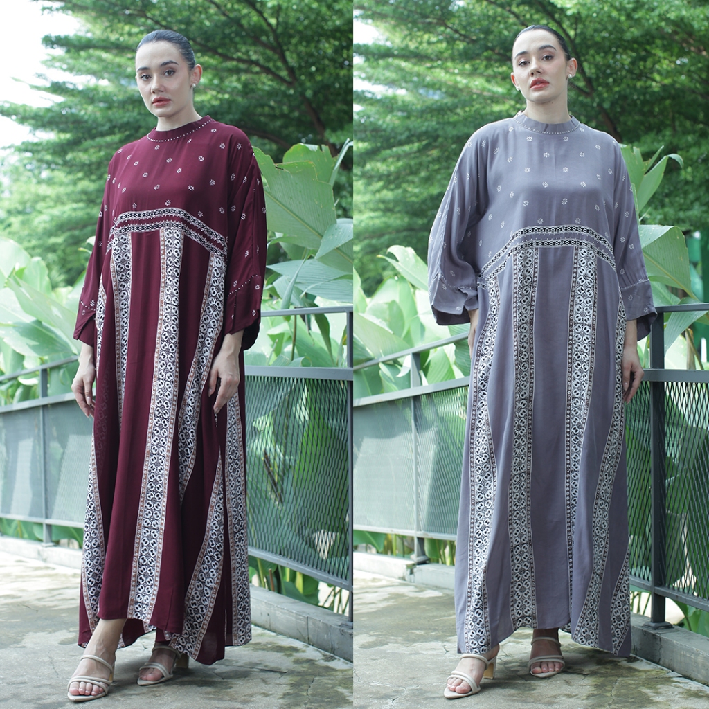 Batik Huza - Kaftan Ghumaisa - Gamis Kaftan Batik Wanita
